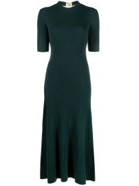 Maje ribbed-knit short-sleeve Dress - at Farfetch